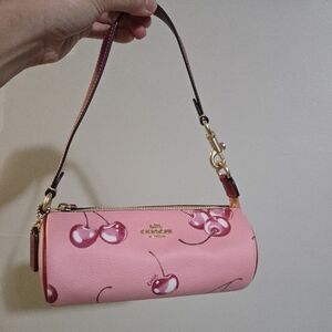 Coach Nolita Barrel Pink Cherry Pattern Bag #CR371